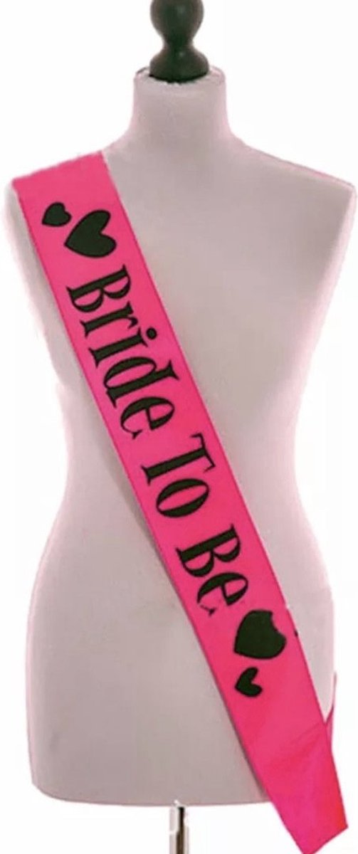 Bride to be Sjerp | Sjerp voor Vrijgezellenfeest| Roze Sjerp | Bruid | Bruiloft | Versiering Cadeau | Vrijgezellenfeest bride to be | 80 cm